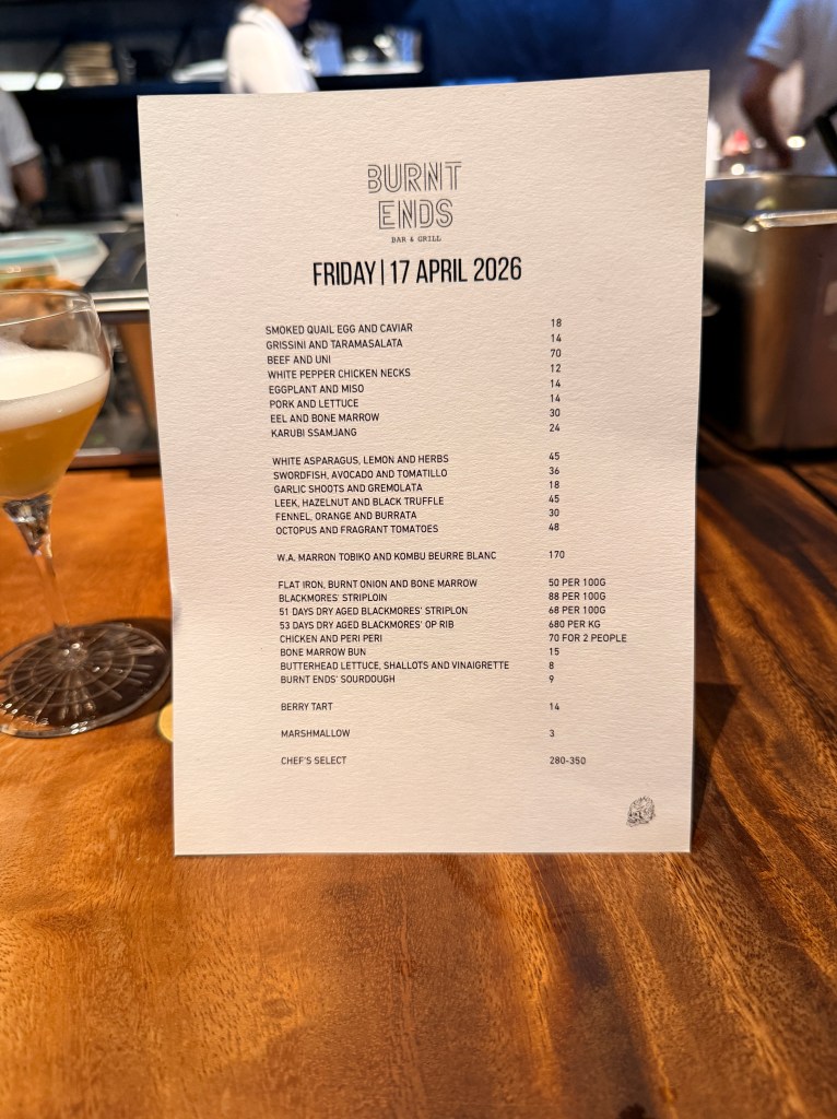 Burnt Ends Restaurant Singapore
